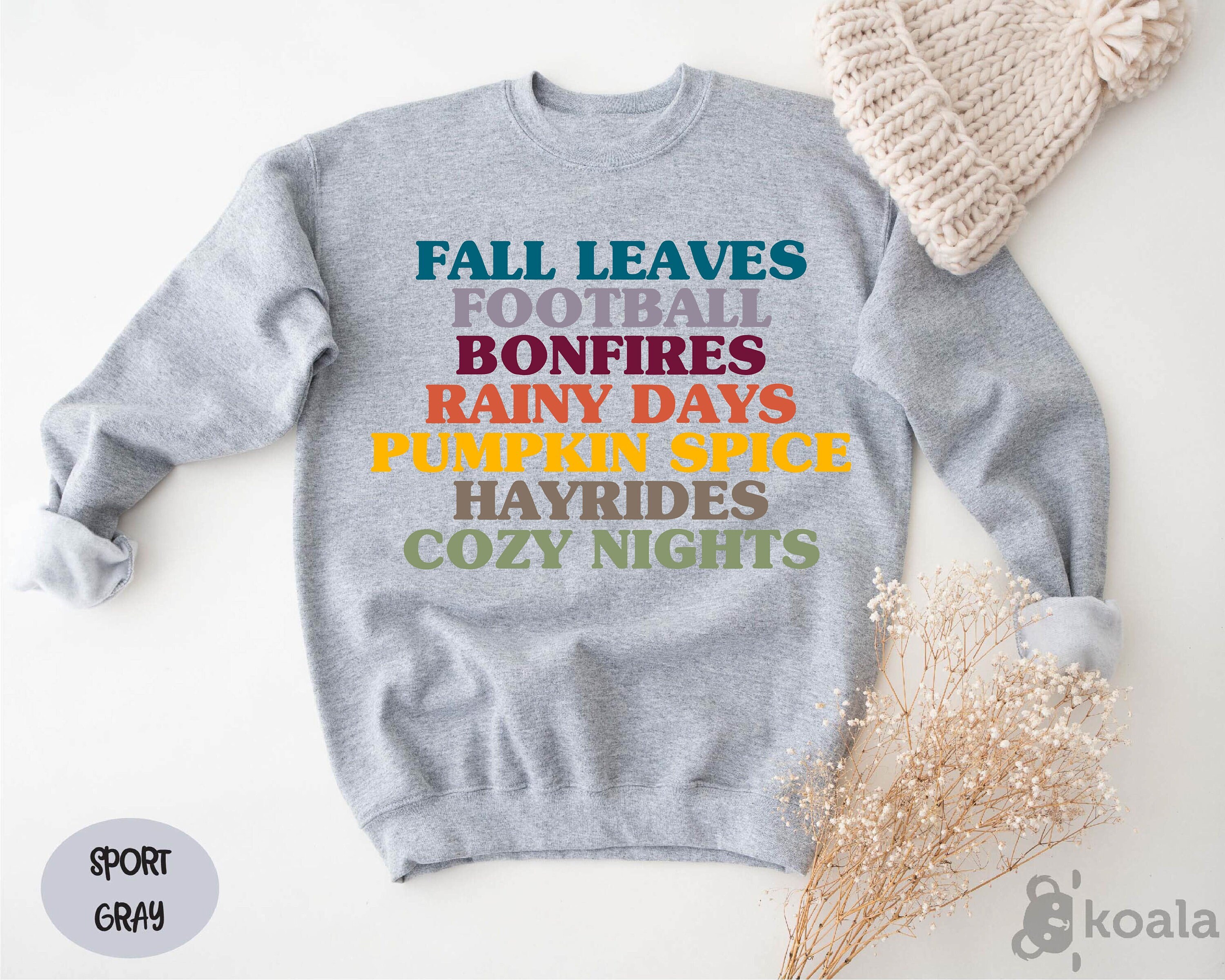 Fall Leaves Football Bonfires Rainy Days Pumpkin Spice - Etsy