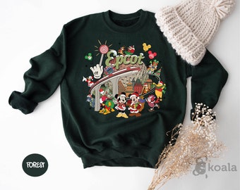 Epcot Christmas Sweatshirt, Disney Epcot Christmas Sweatshirt, Disney Epcot Sweater, Disney Epcot 2022, Disney Christmas 2022, Disney Family