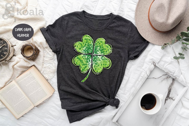 Green Glitter Shamrock Shirt, Shamrock Shirt, St Patrick Hoodie, Gift For Irish, Irish Shirt, Patrick Day Shirt, St Patrick's Day Shirt image 1