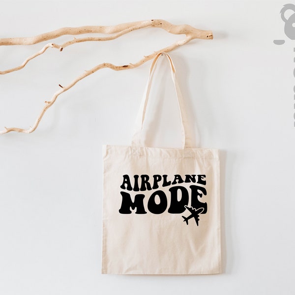 Airplane Mode Tote Bag, Airplane Tote Bag, Travel Tote Bag, Adventurer Gift, Airplane Mode, Vacation Tote Bag, Flight Tote Bag, Pilot Tote