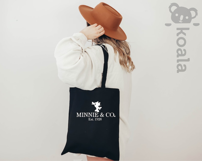 Minnie Co Est.1928 Disney Tote Bag, Minnie Mouse Tote Bag, Minnie Tote Bag, Vacation Tote Bag, Minnie Tote Bag, Minnie Co Head Tote Bag image 3
