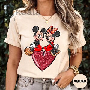 Mickey Minnie Valentine Shirt, Mickey Minnie Heart Shirt, Disney Family Trip Shirt, Disneyland Couples Shirt, Mickey and Minnie Love Shirt