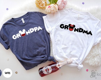 Minnie Mickey Grandma Grandpa Shirts, Matching Grandma Grandpa Shirts, Custom Grandma Grandpa Shirts, Disney Grandma, Promoted To Be Grandma