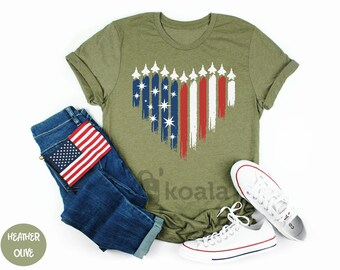 American Flag Shirt, American Flag Heart Shirt, Women's American Flag Shirt, Patriotic Shirt, USA Shirt, 4th of July Shirt, July 4th Shirt
