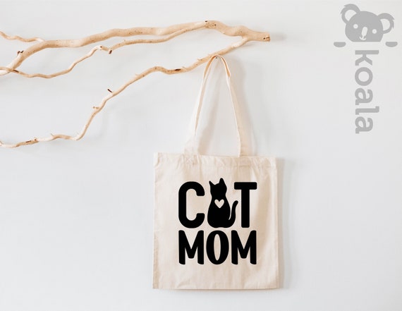 Cat Mom Tote Bag, Custom Cat Mom Tote Bag, Mother's Day Tote Bag, Cat Mama Tote Bag, Gift For Cat Lover, Gift for Her, Pet Lover Tote Bag