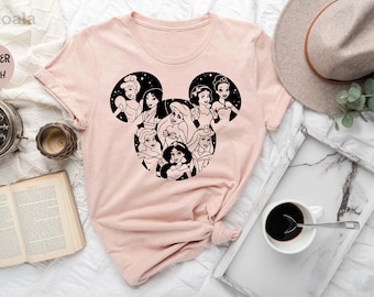 Princess Heart Shirt, Cute Princess Shirt, Cute Disney Princess Shirt, Disney Princesses Characters Shirt, Disney Shirts, Disneyworld Shirt