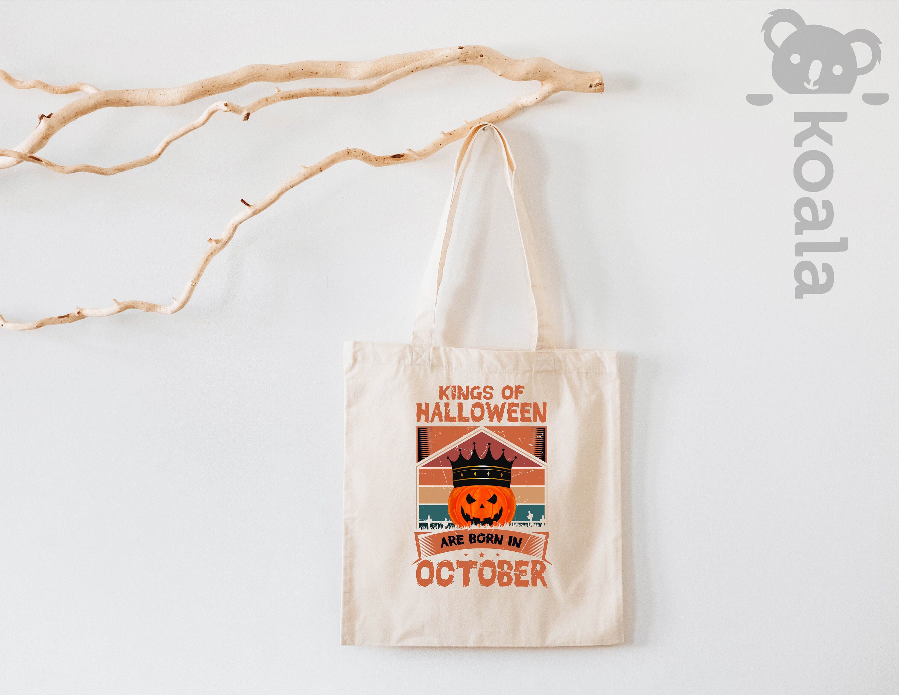 King of Halloween Tote Bag, Christmas Pumpkin Tote Bag, Fall Tote Bag, Halloween Pumpkin Face Gift, Nightmare Tote Bag, Funny Tote Bag