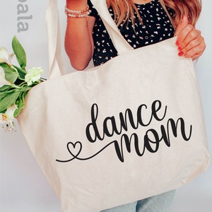 Dance Mom Tote Bag, Dance Mom Tote Bag, Mom Life Tote Bag, Mother Tote Bag, Mom Tote Bag, Cute Mom Gift, Mothers Day Gift, Dance Mom Gift image 2