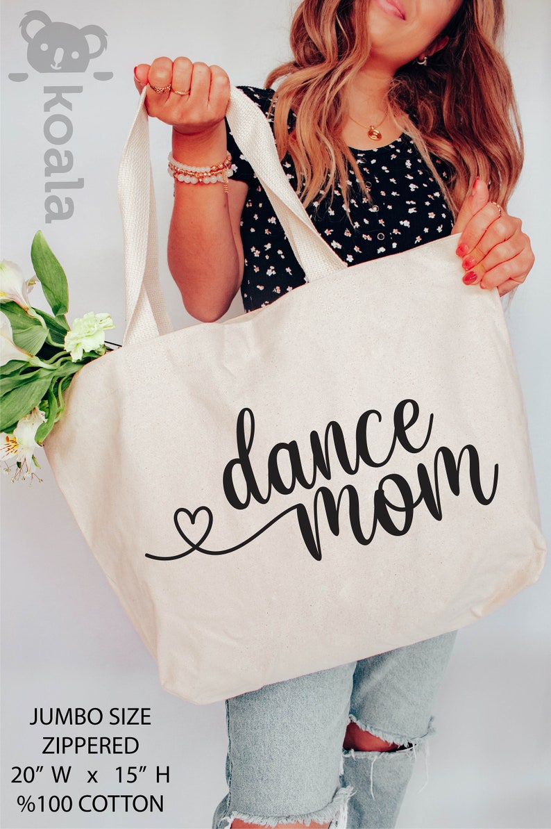Dance Mom Tote Bag, Dance Mom Tote Bag, Mom Life Tote Bag, Mother Tote Bag, Mom Tote Bag, Cute Mom Gift, Mothers Day Gift, Dance Mom Gift image 2
