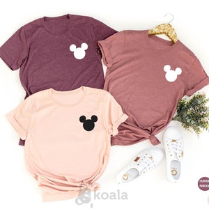 Chemise tête de Mickey avec poche Disney, chemise oreilles Mickey, chemises Disneyworld, chemise Mickey Disney, chemise voyage Disney, Disneyland, chemise Minnie