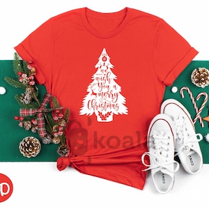 We Wish You A Merry Christmas Shirt, Christmas Shirt, Women's Christmas Shirt, Holiday Shirt, Christmas Gift for Her, Christmas Tree Shirt