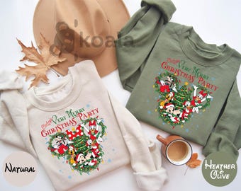 Very Merry Christmas Party Sweatshirt, Disneyland Family Sweatshirt, Mickey Minnie Christmas Hoodie, Disney Christmas Sweatshirt