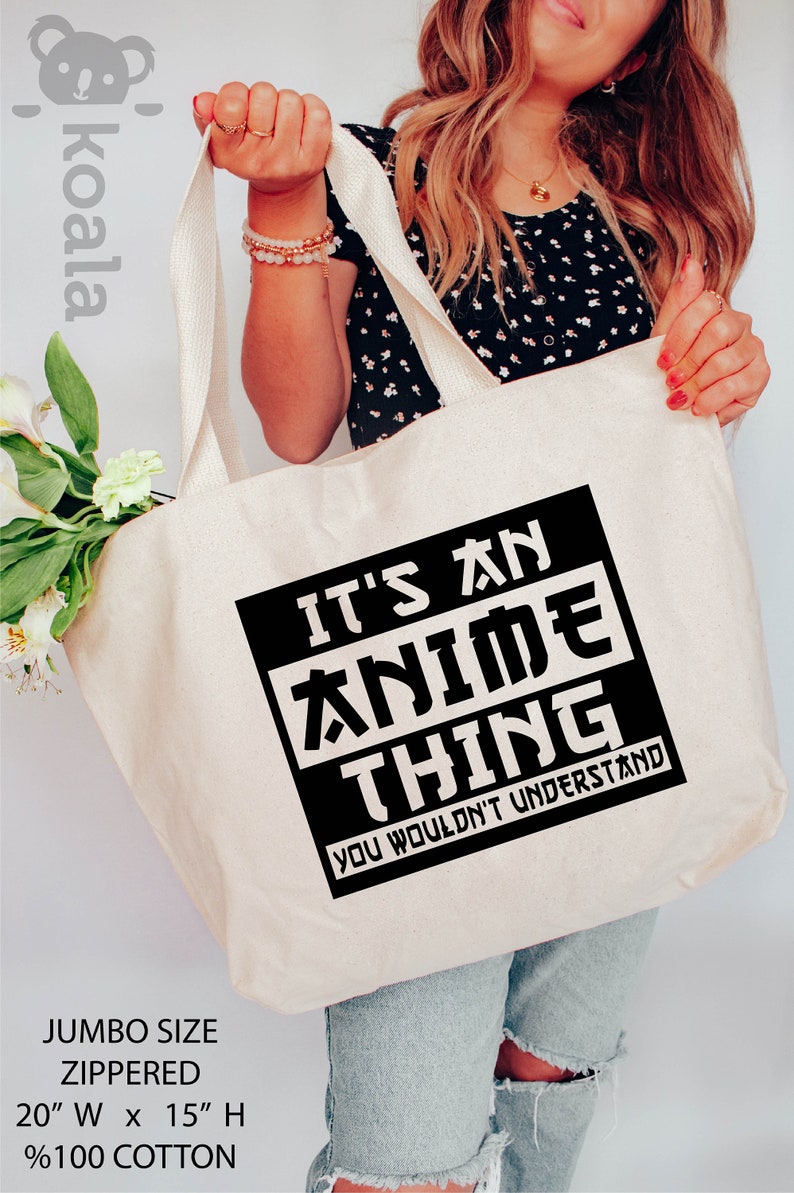 Anime Tote Bag, Gift for Anime Lover, Gift for Anime Fan, It's An Anime Thing You Wouldn't Understand, Anime Otaku Tote Bag, Cool Anime Tote image 2