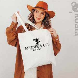 Minnie Co Est.1928 Disney Tote Bag, Minnie Mouse Tote Bag, Minnie Tote Bag, Vacation Tote Bag, Minnie Tote Bag, Minnie Co Head Tote Bag image 4