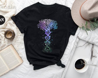 DNA Tree Of Life Shirt, Meditation Zen Tree of Life Shirt, Mystical Cosmic Shirt, Meditating Universe Shirt, Yoga Shirt, Yoga Instructor Tee
