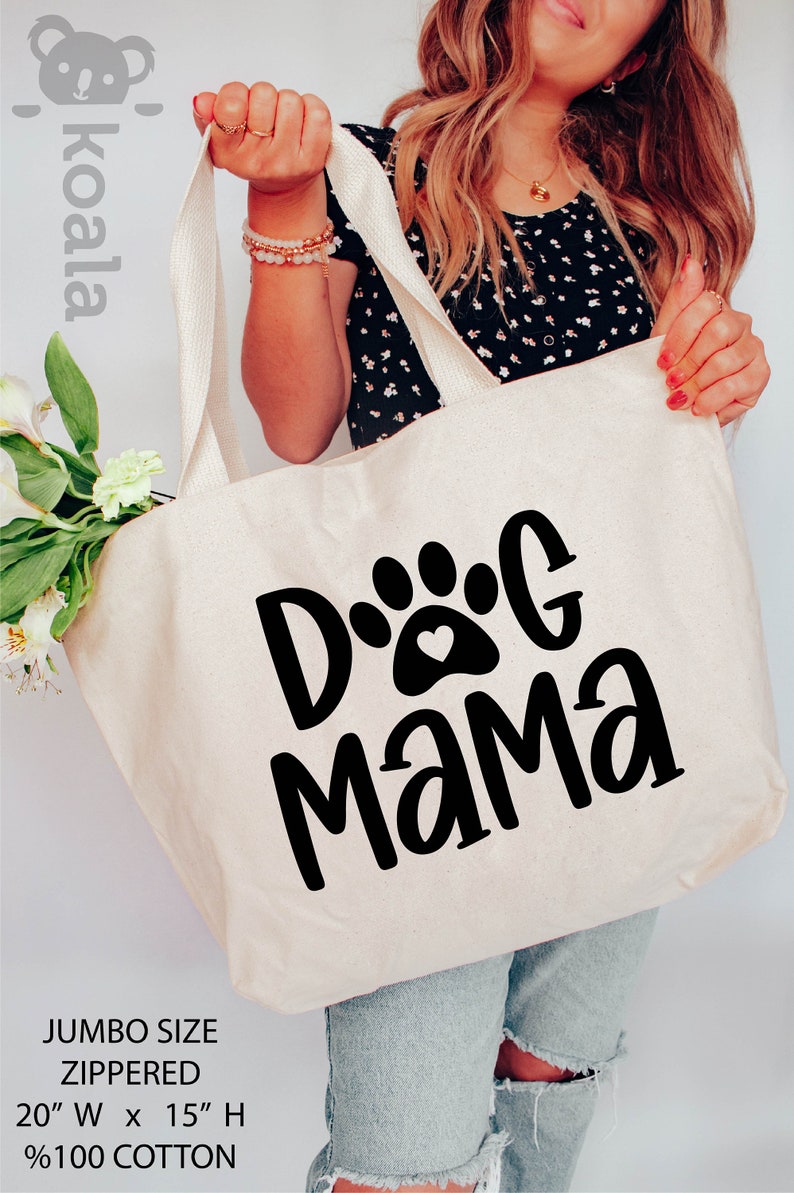 Dog Mom Tote Bag, Dog Mama Tote Bag, Dog Mom Gift, Dog Mom Tote Bag, Dog Mom Tote Bag, Gift For Her, Animal Love,Fur Mama,Dog Lover Tote Bag image 2