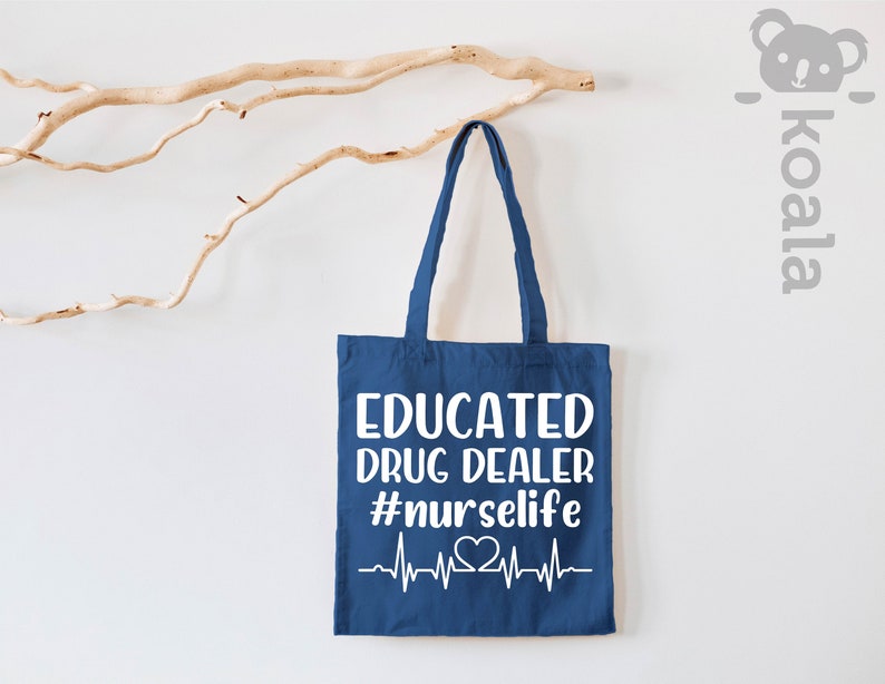 Educated Drug Dealer Nurse Life Tote Bag, Super Hero Nurse Tote Bag, Nurse Gift Tote Bag, Comic Nurse Tote Bag, Nursing Tote Bag, Nurse Bag image 6