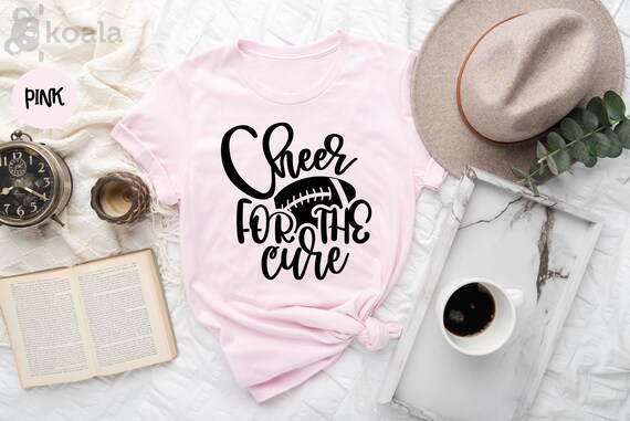 Cheer for the Cure Shirt, Breast Cancer Awareness Shirt, Cheerleading Shirt, Cheerleader T-Shirt, Silhouette Shirt, Inspirational Shirts