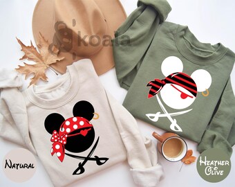 Sweat pirate, sweat-shirt pirate Minnie Mickey, sweat-shirt croisière pirate Magic Kingdom, sweat-shirt pirate Minnie, pull pirate Mickey