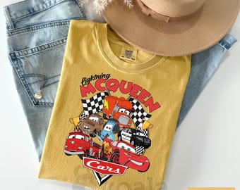 Lightning Mcqueen Shirt, Lightning Mcqueen 95 , Piston Cup Shirt, Disney Cars Movie Shirt, Disney Family Shirt, Cars Shirt, Comfort Colors