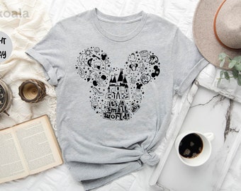 Mickey Small World, Disney Shirt For Women, Mickey Shirt, It's a Small World Shirt, Mickey Ears Shirt, Disney Vacation Shirt, Gift for Her