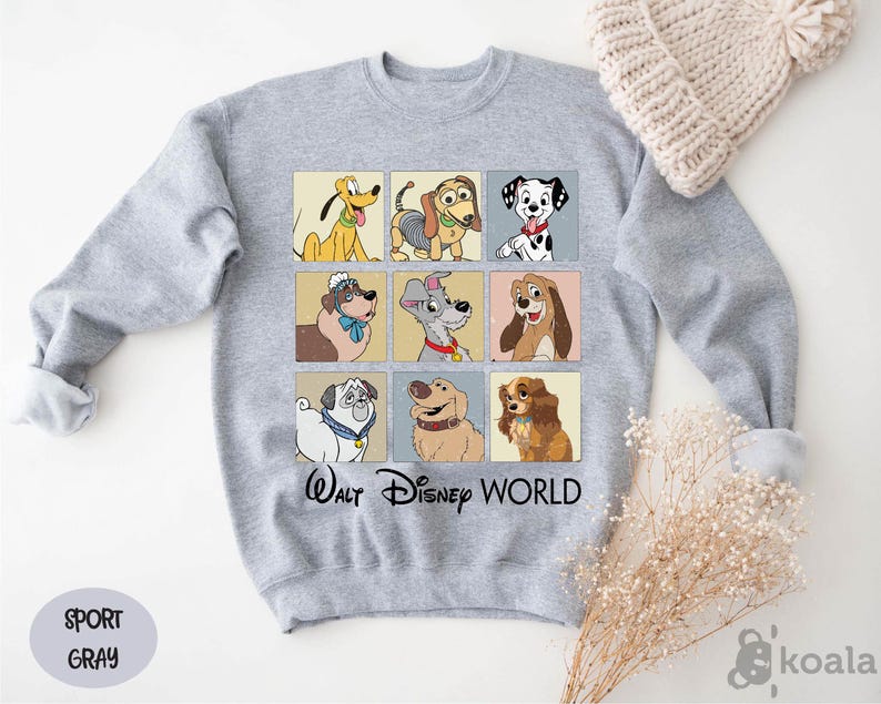 a sweater with a bunch of dogs on it