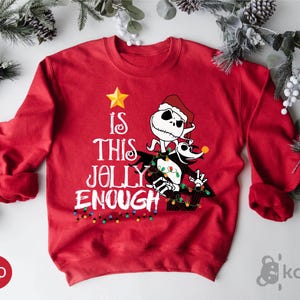 a red sweater with a skeleton on it