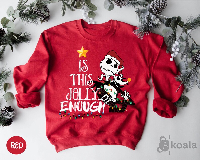 a red sweater with a skeleton on it