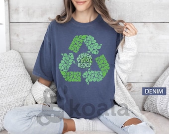 Reduce Reuse Recycle Shirt, Earth Day Eco Shirt, Save The Planet T-Shirt, Earth Shirt, Environmental Awareness Shirt, Comfort Colors Shirt