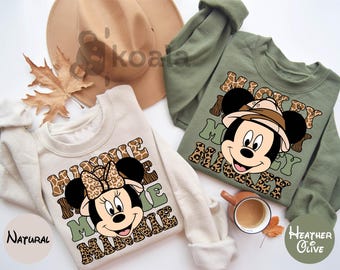 Animal Kingdom Safari Couple Sweatshirt, Disney Mickey Minnie Safari Mode, Couple Sweatshirt, Disney Safari Couple Sweater, Family Sweater