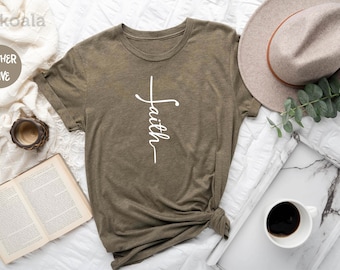 Faith Shirt, Faith Cross Shirt, Christian Gift, Faith Gift, Christian Shirts , Love and Grace Shirt, Faith Cross, Vertical Cross, Jesus
