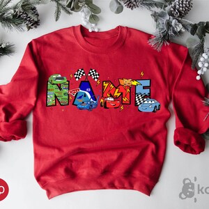 Disney Cars Sweatshirt, Lightning Mcqueen Sweatshirt, Custom Disney Cars, Cars Characters Sweatshirt, Cars Land Sweatshirt, Cars Family Trip