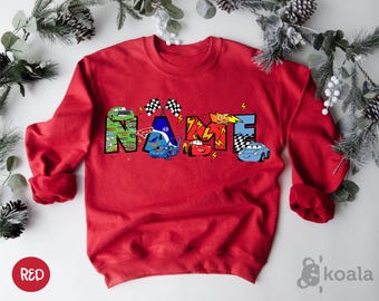 Disney Cars Sweatshirt, Lightning Mcqueen Sweatshirt, Custom Disney Cars, Cars Characters Sweatshirt, Cars Land Sweatshirt, Cars Family Trip