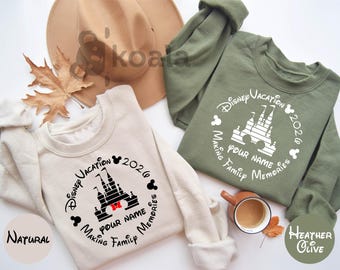 Disneyworld Family Sweatshirt, Making Family Memories Sweatshirt, Personalized Disney Vacation Sweatshirt, Disney Trip 2026, Matching Family
