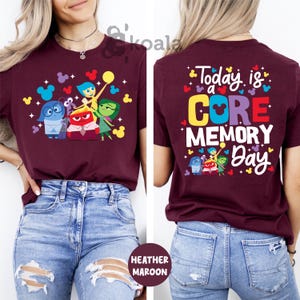 a woman wearing a t - shirt that says, today is a core memory day
