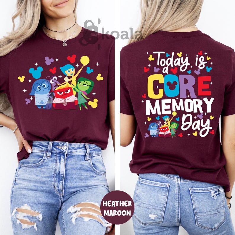 a woman wearing a t - shirt that says, today is a core memory day
