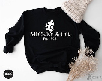 Mickey Co Est.1928 Disney Sweatshirt, Mickey Mouse Sweatshirt, Mickey Sweatshirt, Vacation Sweatshirt, Mickey Sweatshirt, Mickey Co. Sweater