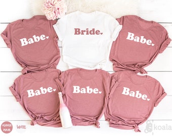 Bachelorette Party, Bridal Party Shirt, Babe Bride Shirt, Wife Shirt, Wedding Shirt, Bride Gift, Bridesmaid Shirt,  Bridesmaid Tank Tops