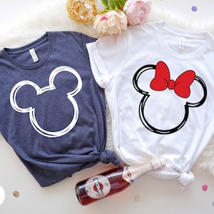 Disneyworld Trip Shirt, Disney Family Shirt, Family Disneyworld Shirt, Mickey Sketch Shirt, Minnie Women Shirt, Mickey Couple Shirt, Disney image 1