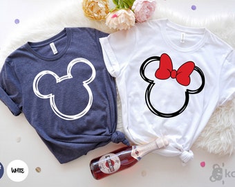 Camiseta de viaje a Disneyworld, camiseta familiar de Disney, camiseta familiar de Disneyworld, camiseta con dibujo de Mickey, camiseta de Minnie para mujer, camiseta de pareja de Mickey, Disney