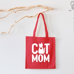 Sac fourre-tout pour maman chat, sac fourre-tout personnalisé pour maman chat, sac fourre-tout pour la fête des mères, sac fourre-tout pour maman chat, cadeau pour amoureux des chats, cadeau pour elle, sac fourre-tout pour amoureux des animaux de compagnie image 5