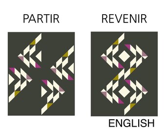 Partir - Revenir Quilt Patron PDF ANGLAIS