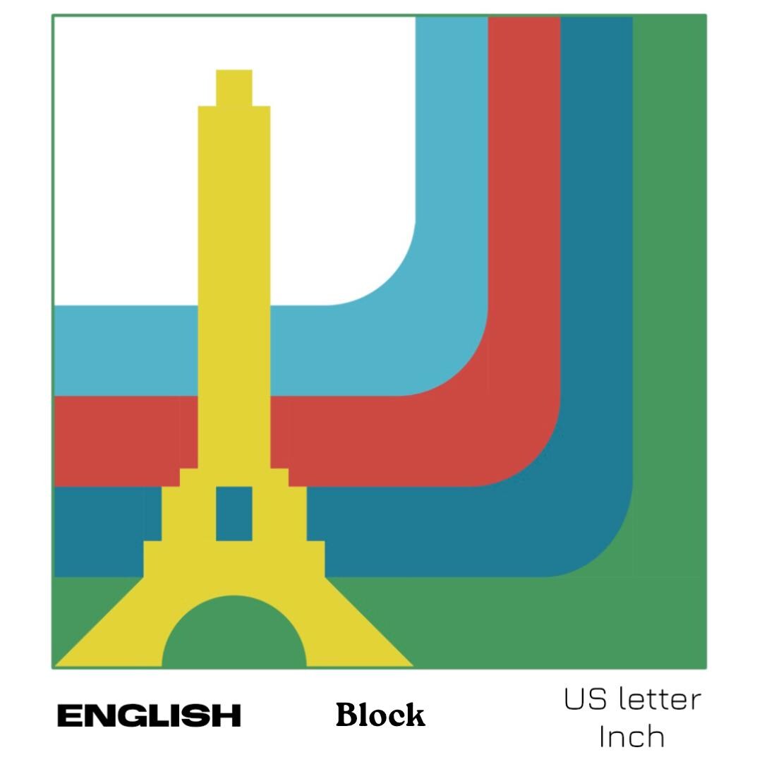FRANCE Block Pattern Pdf ENGLISH - Etsy