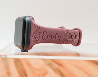 Personalized Apple Watch Band Floral Apple Watch Strap Iwatch