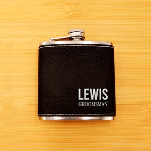 Engraved Flask for Groomsmen Gift, Personalized Flask for Men, Custom Flasks Groomsmen, Flask for Groomsmen, Personalized Groomsman Flask