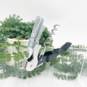 Personalized Steel Corkscrew - Groomsmen Gifts - Wedding Party Gifts - Wine Opener - Engraved - Customized - Monogrammed for Free