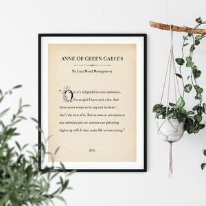 Anne of Green Gables, Lucy Maud Montgomery, Quotes About Life, Literary Quote Print, Brainy Quote, Motivational Quotes, Literary Poster