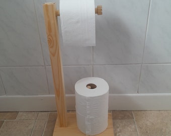 Handmade Wooden Toilet Roll Stand