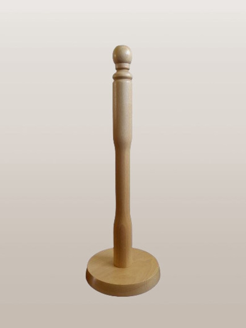 Beechwood Paper Towel Holder Stand image 1