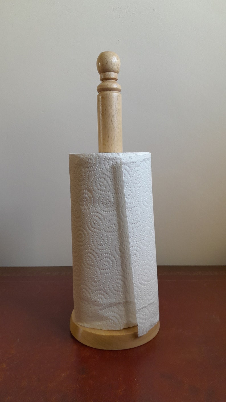 Beechwood Paper Towel Holder Stand image 3